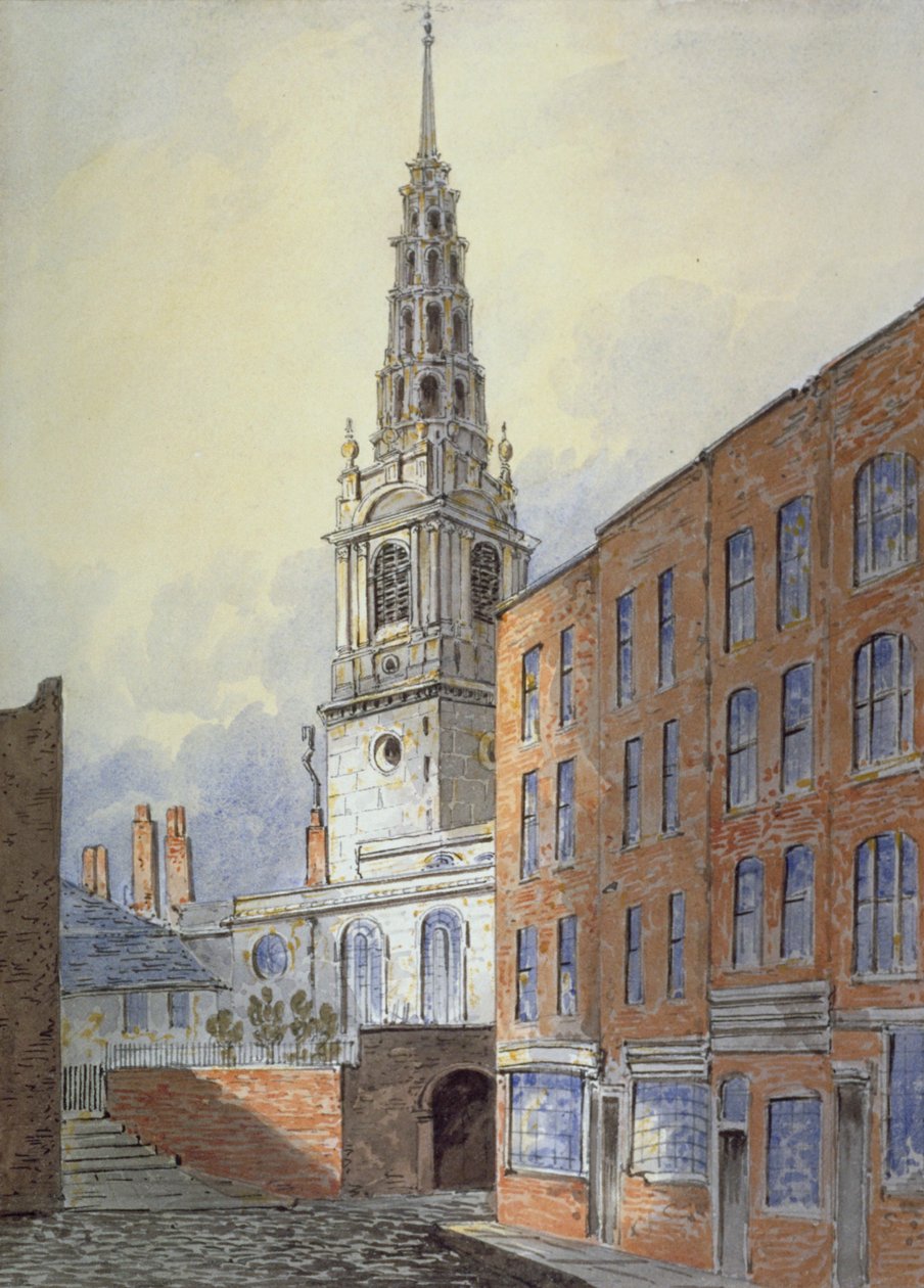 Chiesa di St Bride, Fleet Street, Città di Londra da William Pearson