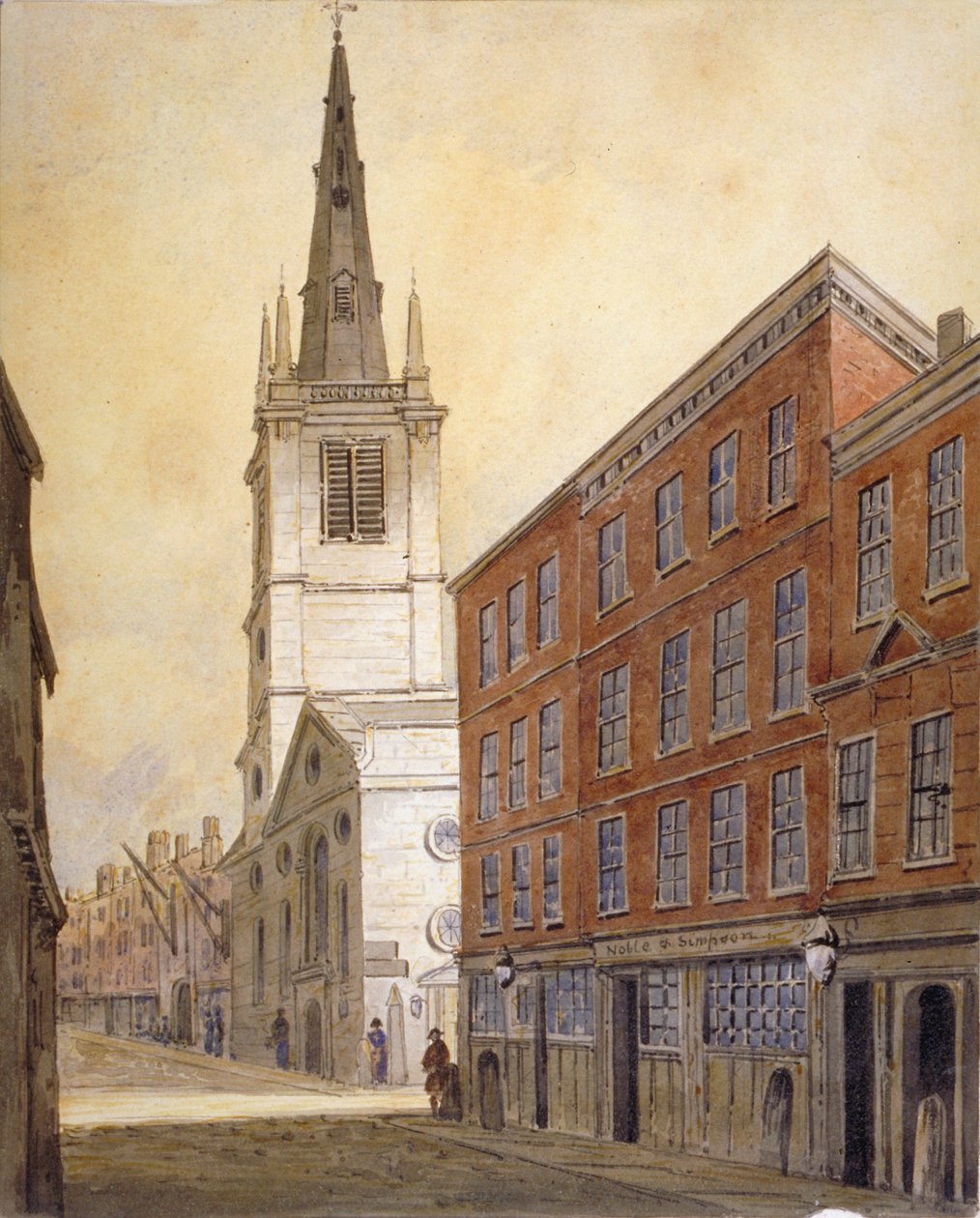 Chiesa di St Margaret Pattens, Eastcheap, Città di Londra, 1815 da William Pearson