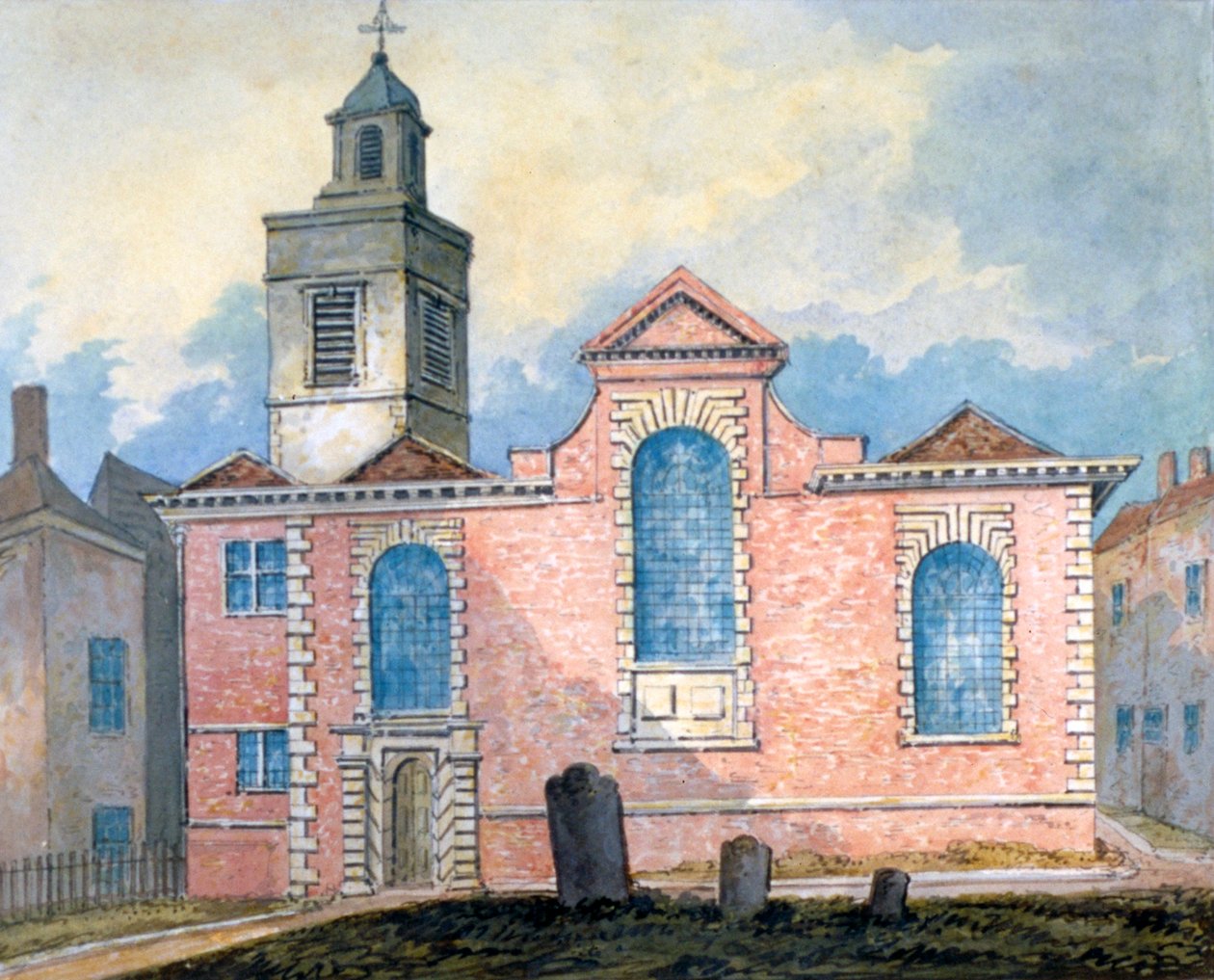 Vista esterna di St Anne e St Agnes, City of London, c1810 da William Pearson