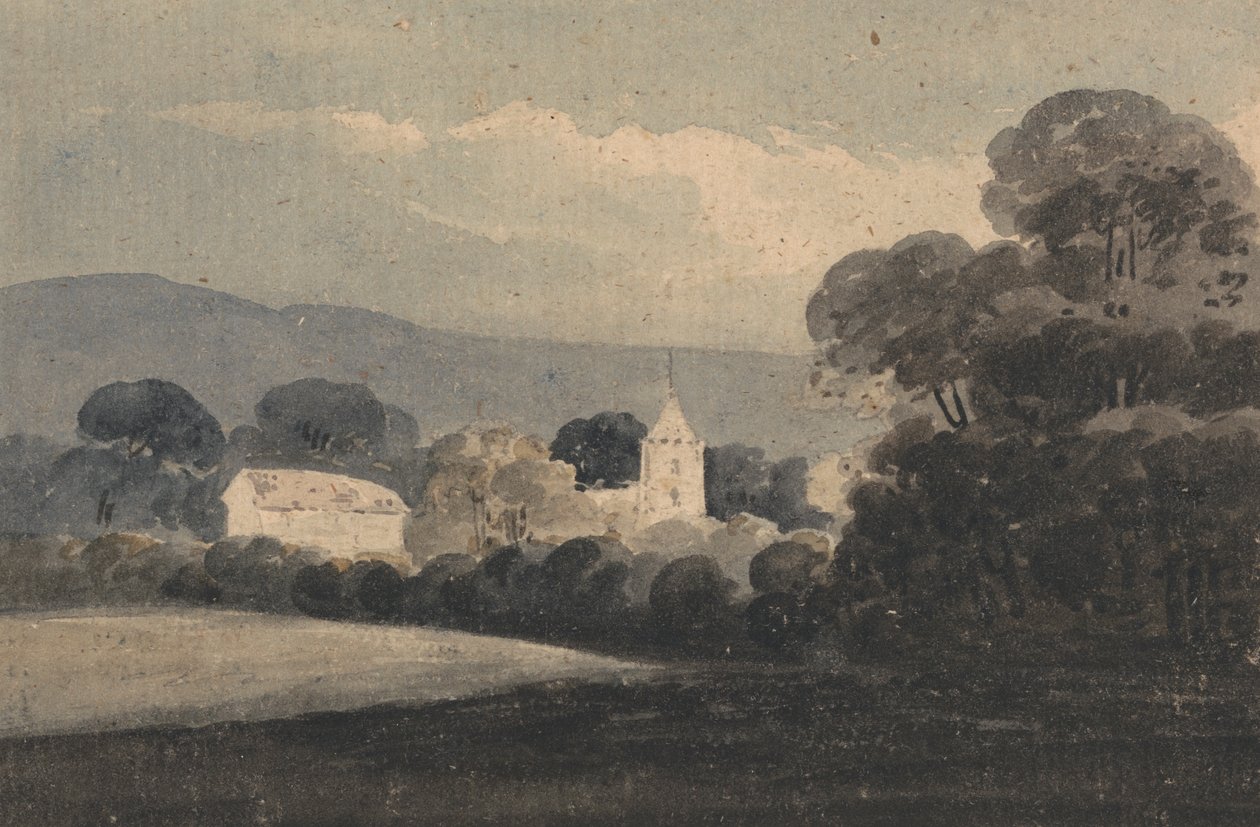 Paesaggio con una Chiesa tra gli Alberi da William Pearson
