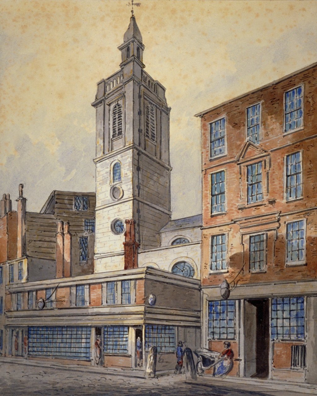 Veduta di St Dionis Backchurch, City of London da William Pearson