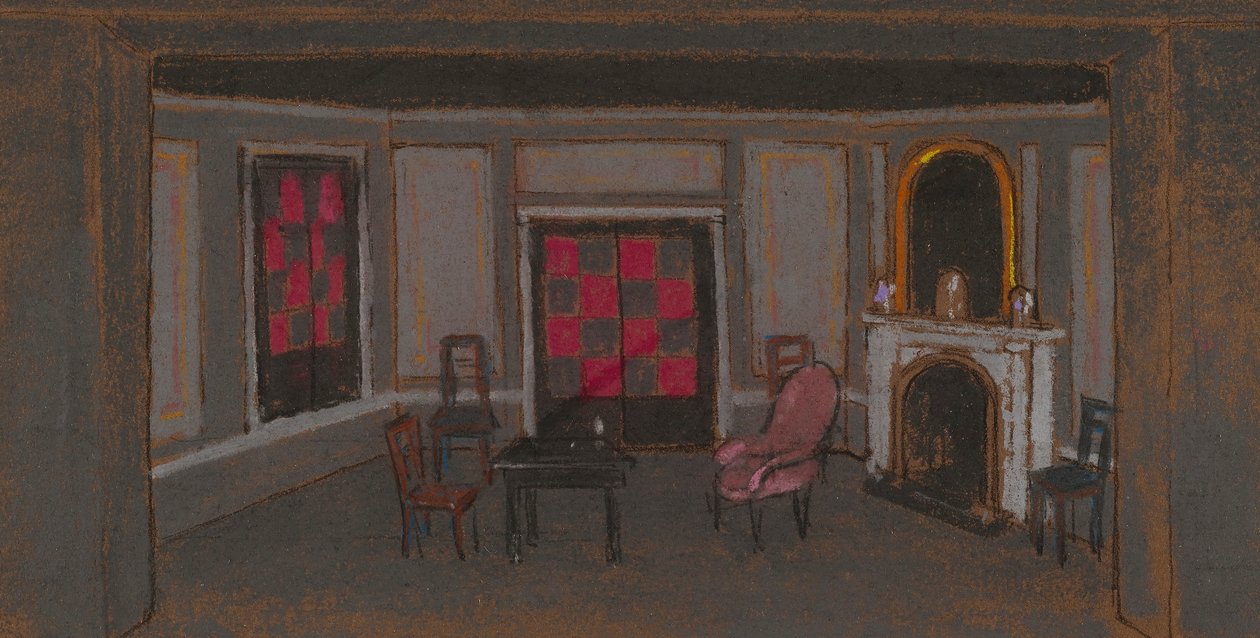 Il salotto di Alice - Falso Proscenio (scenografia) da William Penhallow Henderson