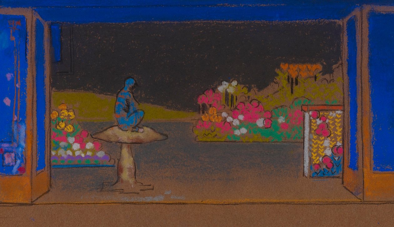 Il giardino dei fiori (scenografia per Alice nel paese delle meraviglie, 1915) da William Penhallow Henderson