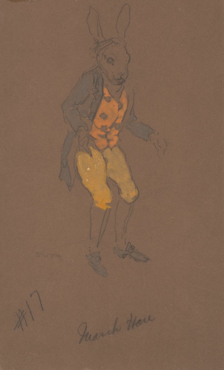 Costume della Lepre Marzolina da Alice nel Paese delle Meraviglie da William Penhallow Henderson