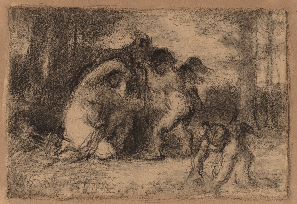 Paesaggio Boschivo con Putti che Aiutano una Donna a Spogliarsi da William Perkins Babcock