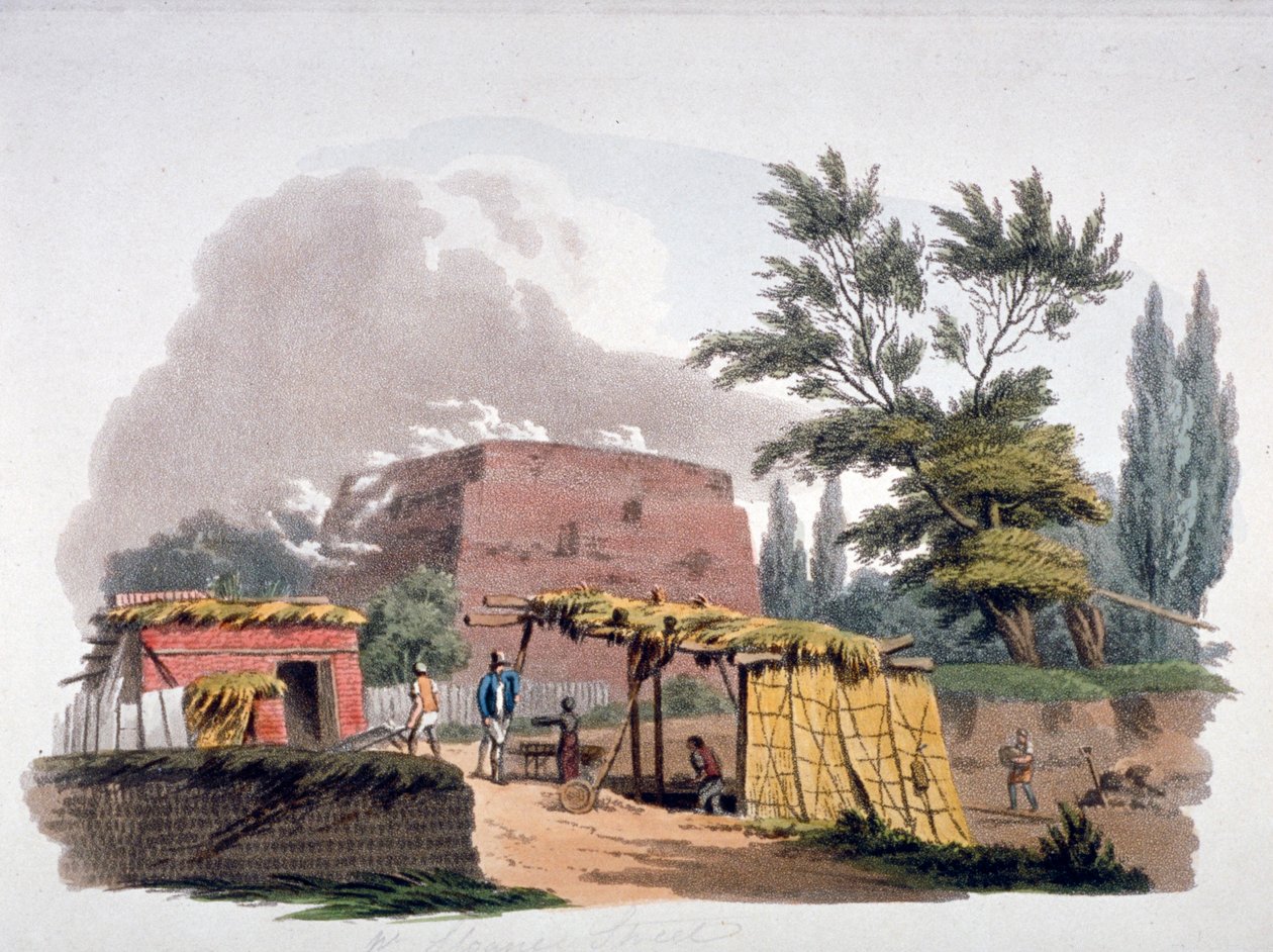 Fornace di mattoni vicino a Sloane Street, Chelsea, Londra, 1812 da William Pickett