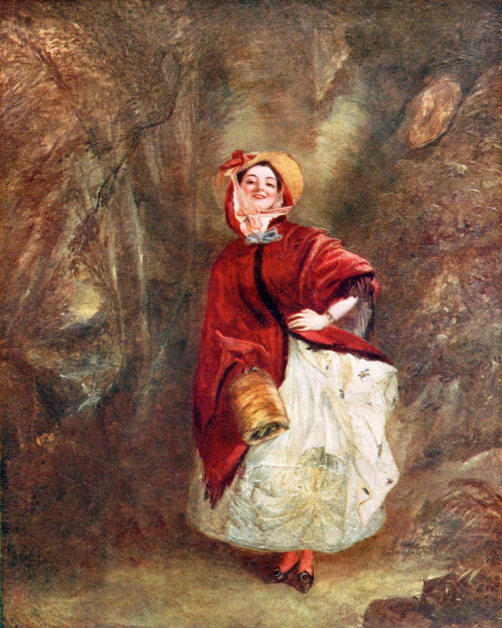 Dolly Varden (litografia a colori) da William Powell (after) Frith