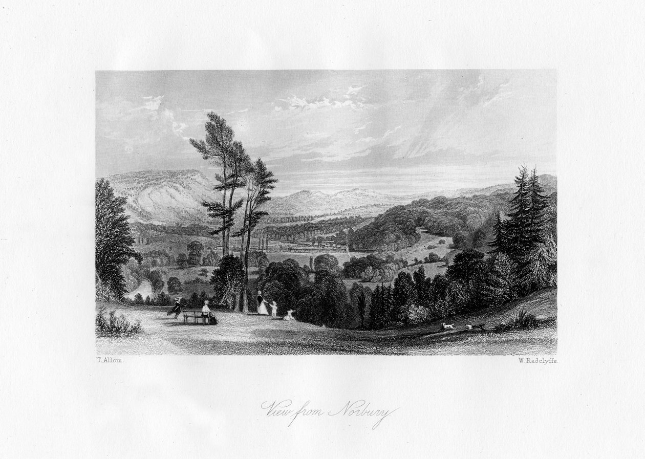 Una vista da Norbury, Surrey, XIX secolo da William Radclyffe