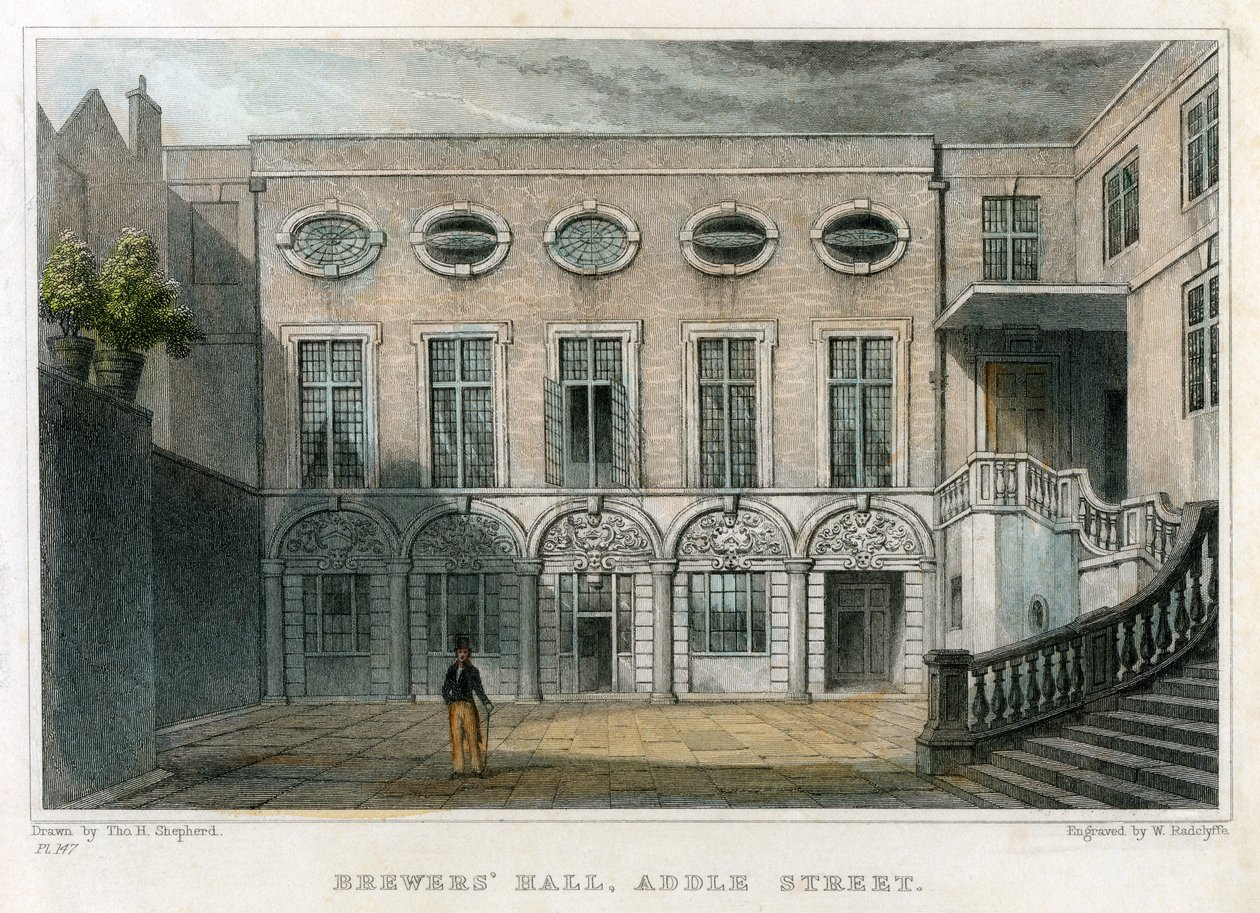Brewers Hall, Addle Street, City of London, 1831 da William Radclyffe
