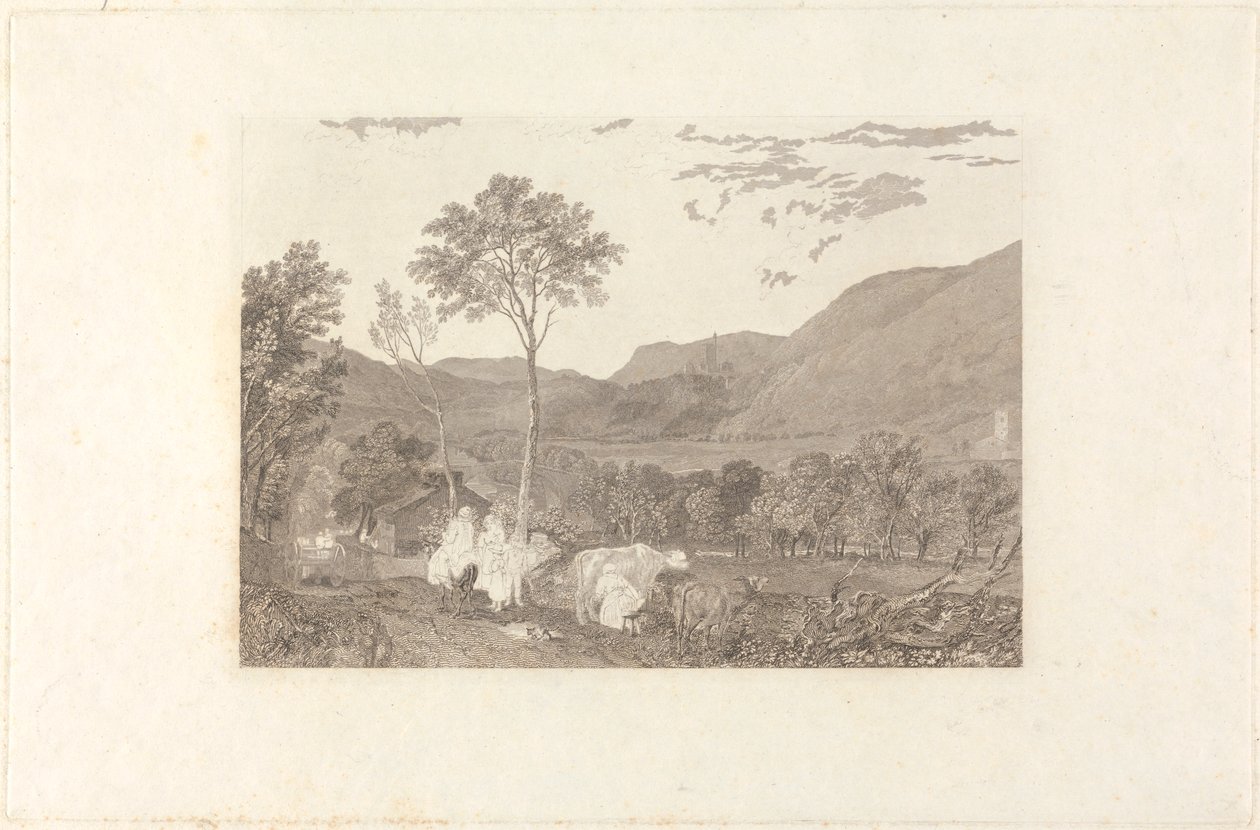 Castello di Hornby dalla Chiesa di Tatham da William Radclyffe
