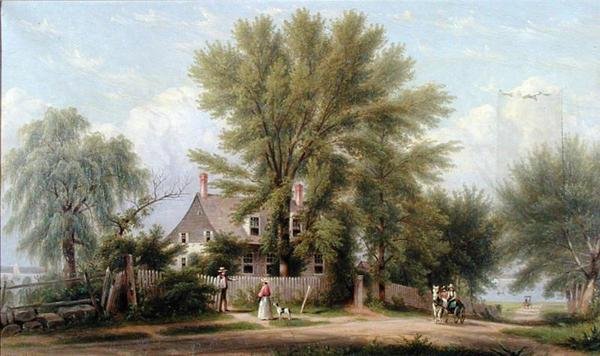 Casa Lent-Rapalye, Bowery Bay, Queens, New York City da William Rickarby Miller