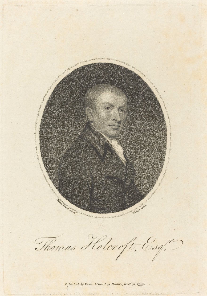 Thomas Holcroft da William Ridley after Samuel Drummond
