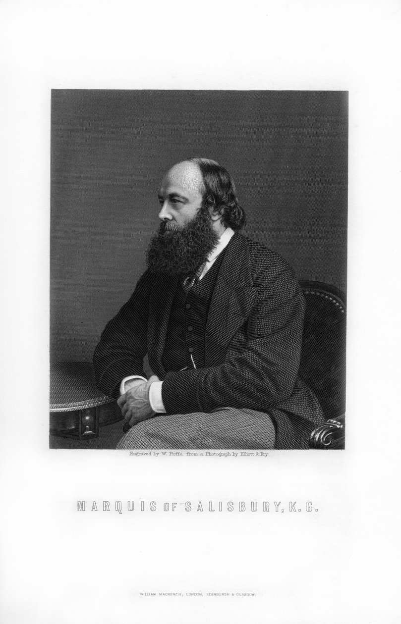 Robert Gascoyne-Cecil, 3° Marchese di Salisbury, statista britannico e Primo Ministro, 1893 da William Roffe