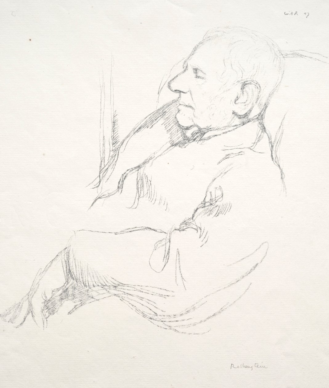 Sir Francis Seymour Haden addormentato da William Rothenstein