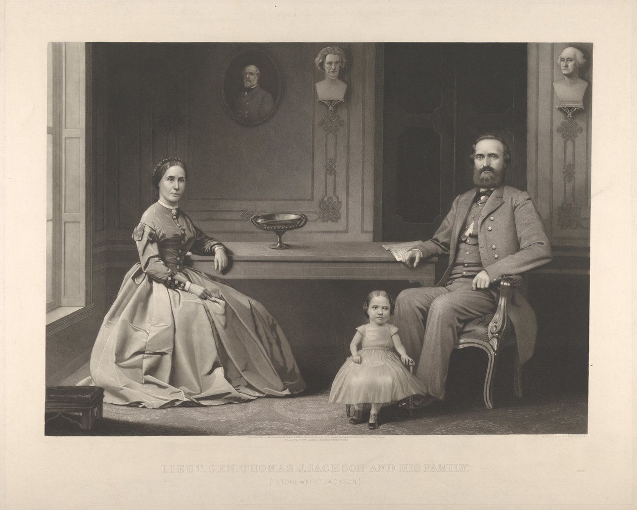 Generale di brigata Thomas J. Jackson e la sua famiglia Stonewall Jackson, 1866 da William Sartain