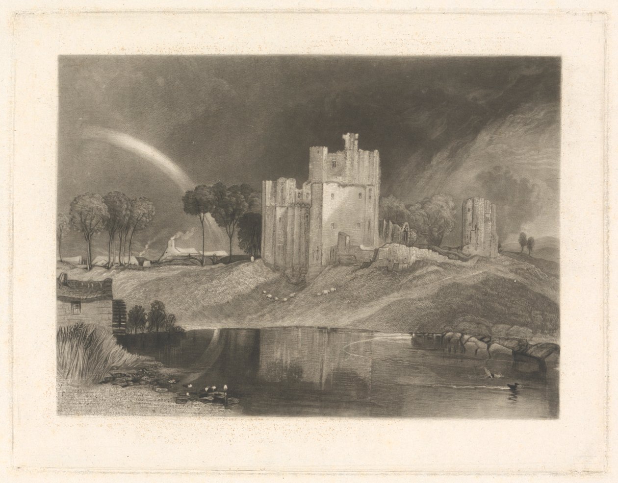 Castello di Brougham, vicino alla confluenza dei fiumi Eamont e Lowther da William Say