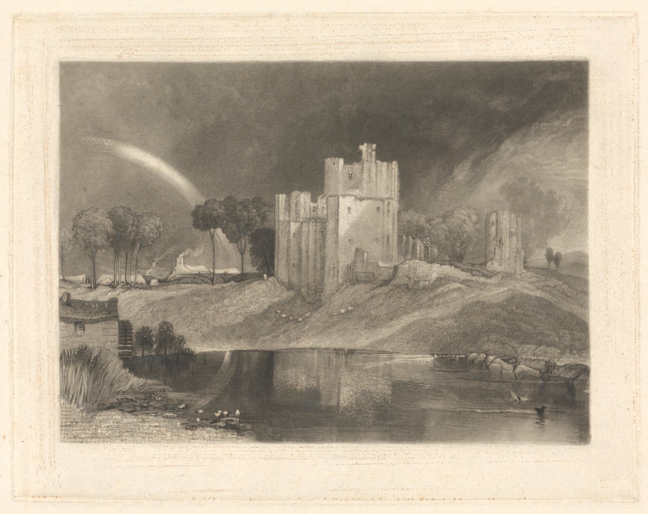 Castello di Brougham, vicino alla Confluenza dei Fiumi Eamont e Lowther da William Say