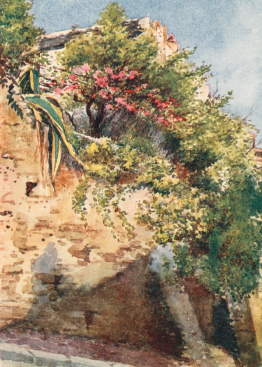 Un angolo di strada, Cagnes (litografia a colori) da William Scott