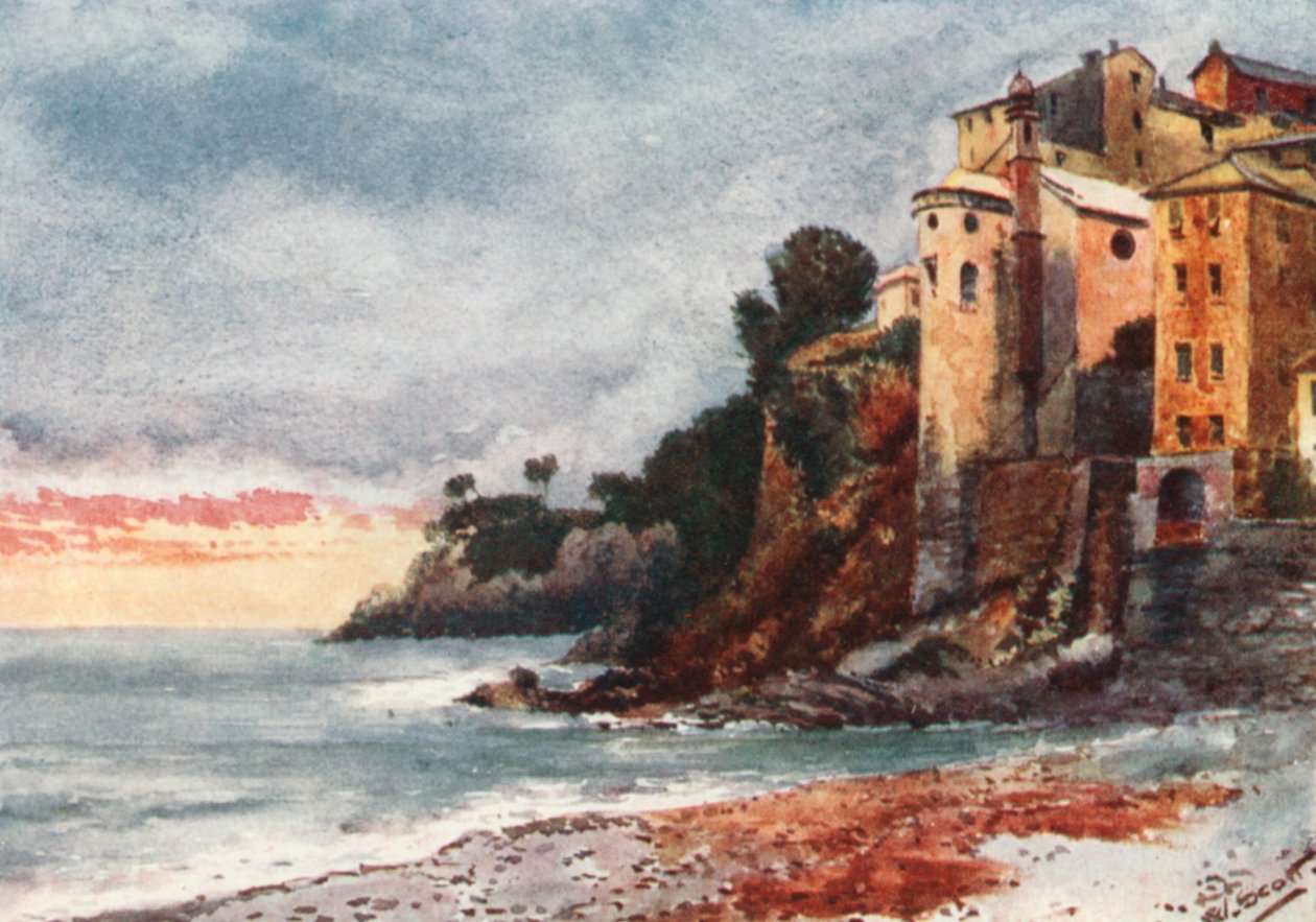 Sulla riva, Sori (litografia a colori) da William Scott