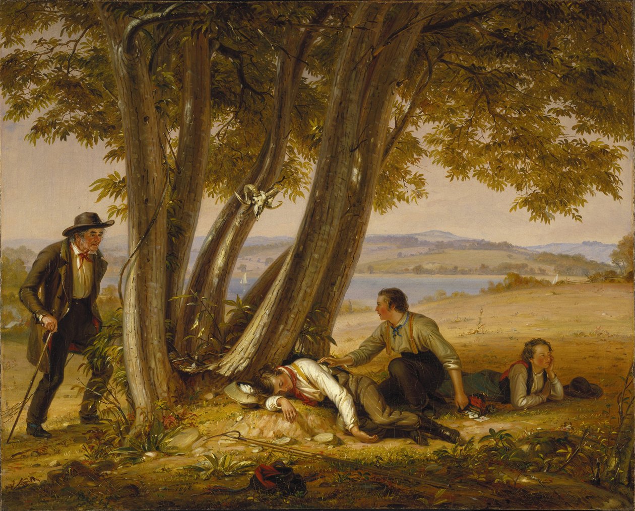 Sorpresi a sonnecchiare (Ragazzi sorpresi a sonnecchiare in un campo) da William Sidney Mount