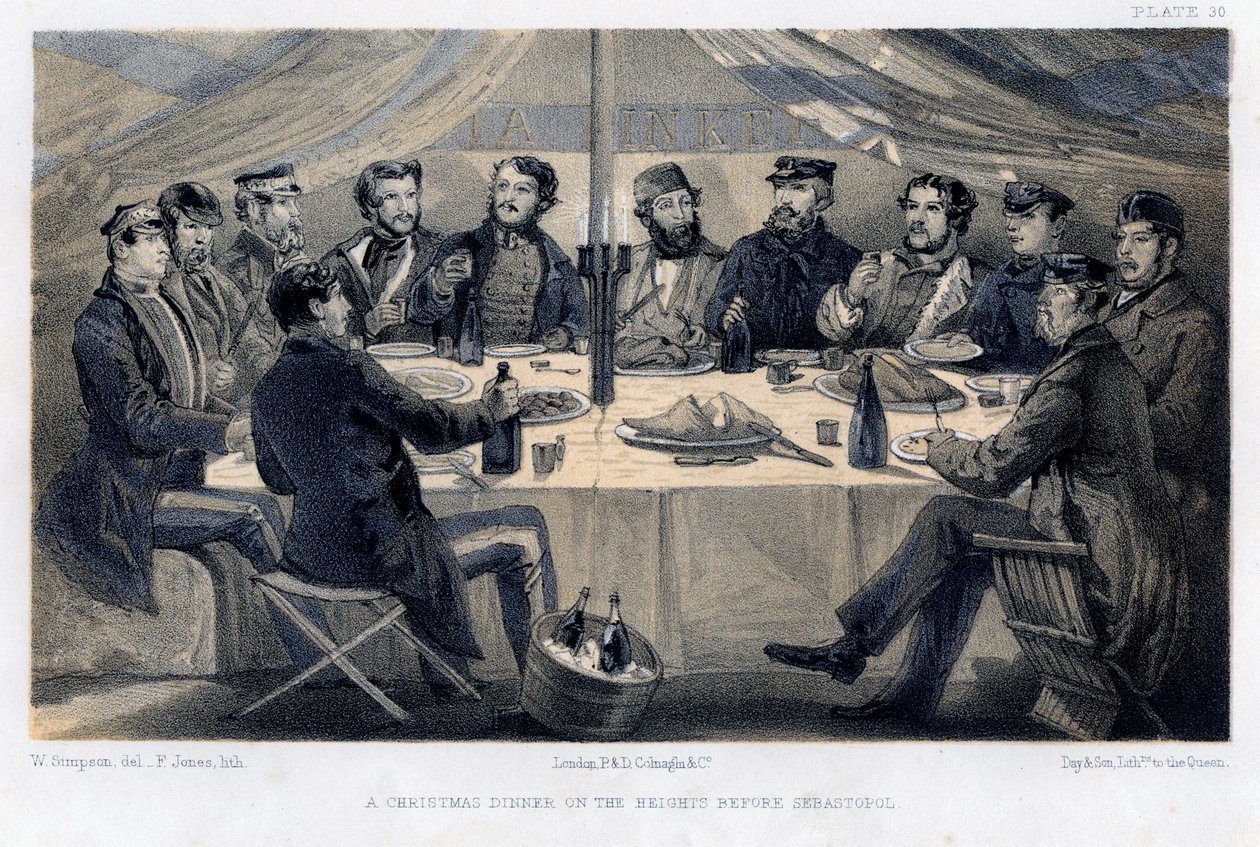 Cena di Natale sulle alture davanti a Sebastopoli da William Crimea Simpson