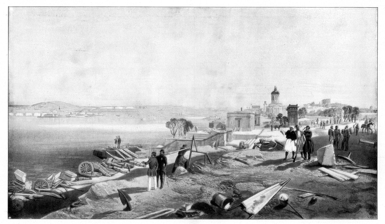 Sebastopoli dal retro del Forte Nicholas, 1900 da William Crimea Simpson