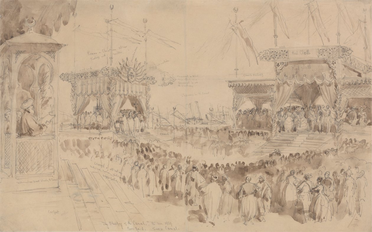 La benedizione del Canale di Suez, 16 novembre 1869 da William Simpson