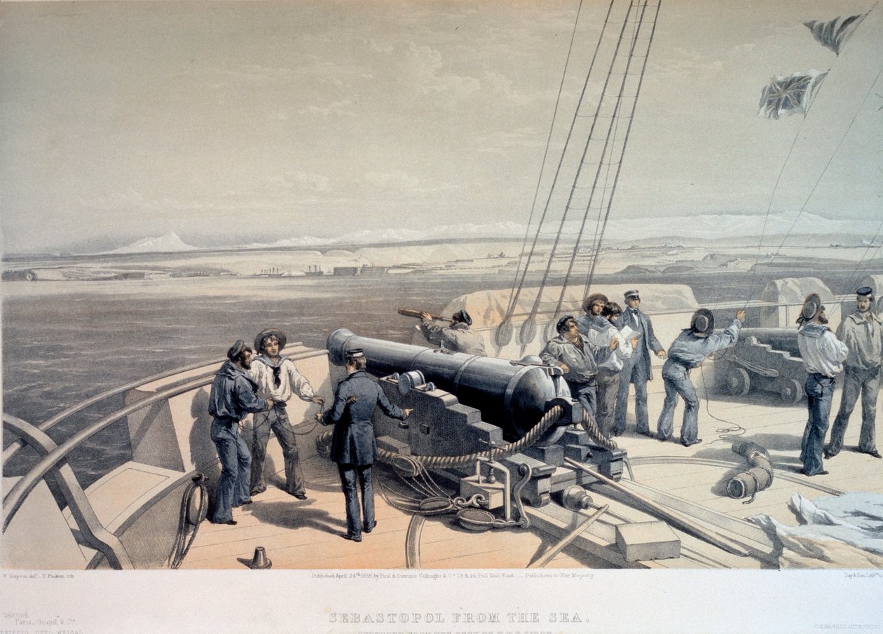 Veduta di Sebastopoli dal mare da William Simpson