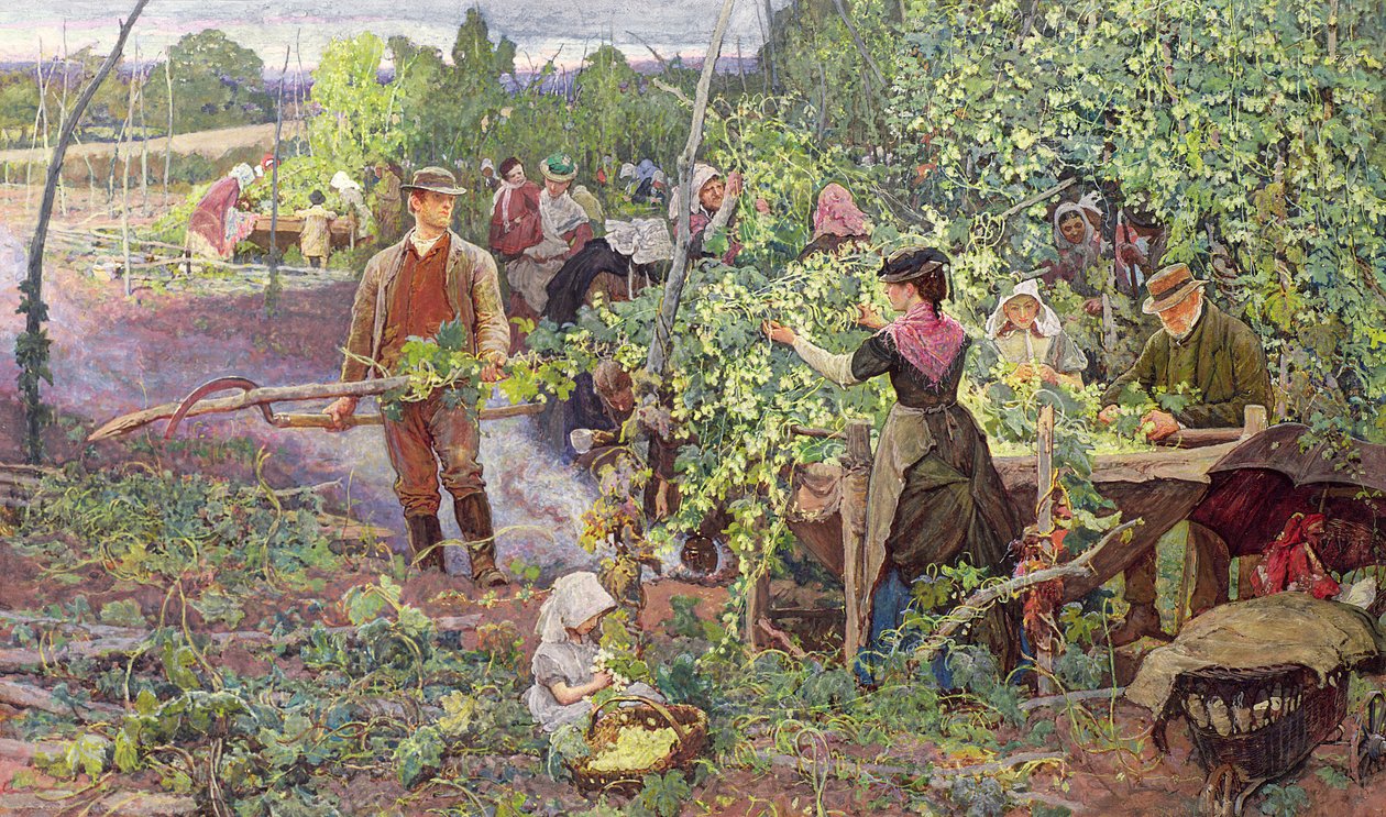 Raccoglitori di luppolo, c.1870 da William Small
