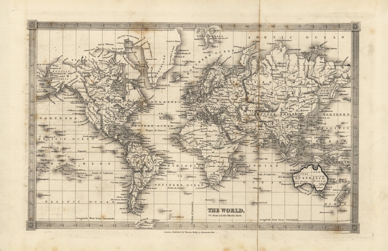 Mappa del Mondo da William Smellie