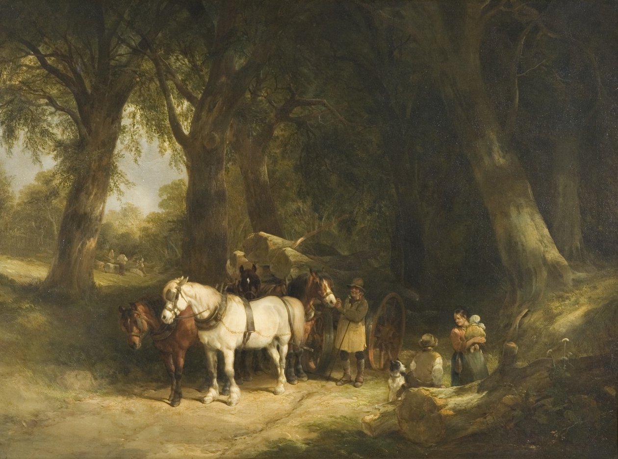 Il carro del legname | William Snr. Shayer | Stampa d'arte