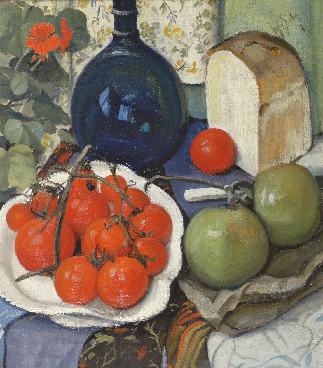 Natura morta con pomodori e mele da William Somerville Shanks