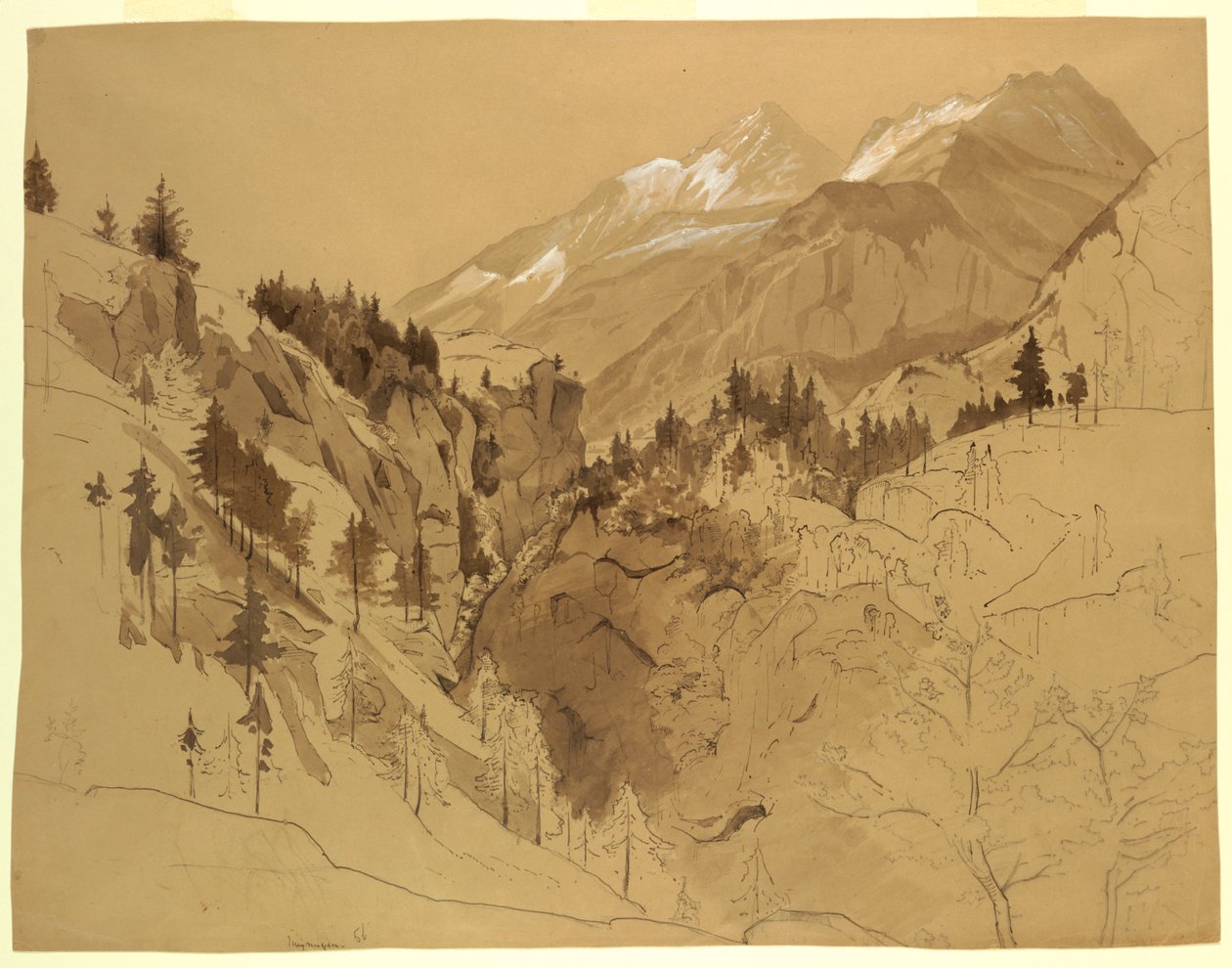 Studio di paesaggio, Meiringen, Svizzera da William Stanley Haseltine