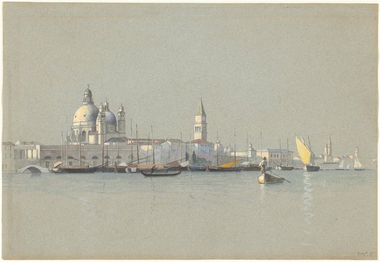 Vista sul Canale della Giudecca in direzione della Salute e del Campanile di San Marco da William Stanley Haseltine