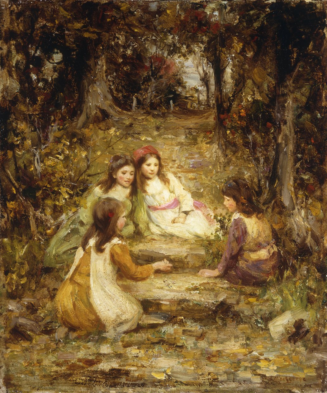 Bambini in un frutteto da William Stewart MacGeorge