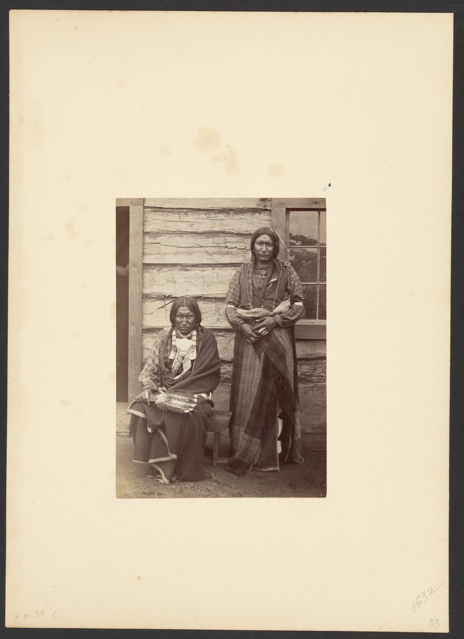 Figli del capo Arapaho, Piccolo Corvo [Piccolo Orso e Scudo, probabilmente a Camp Supply]. da William Stinson Soule