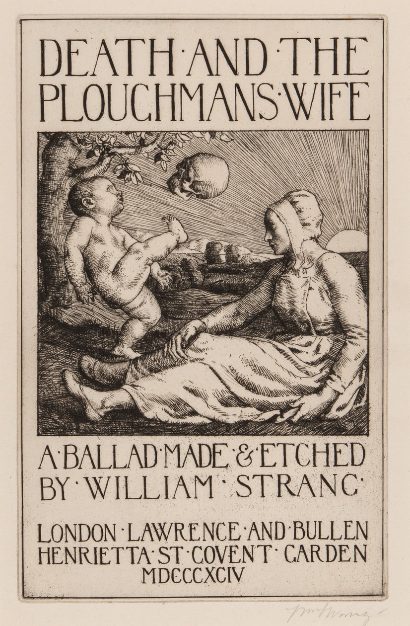 La morte e la moglie del contadino, 1892 da William Strang