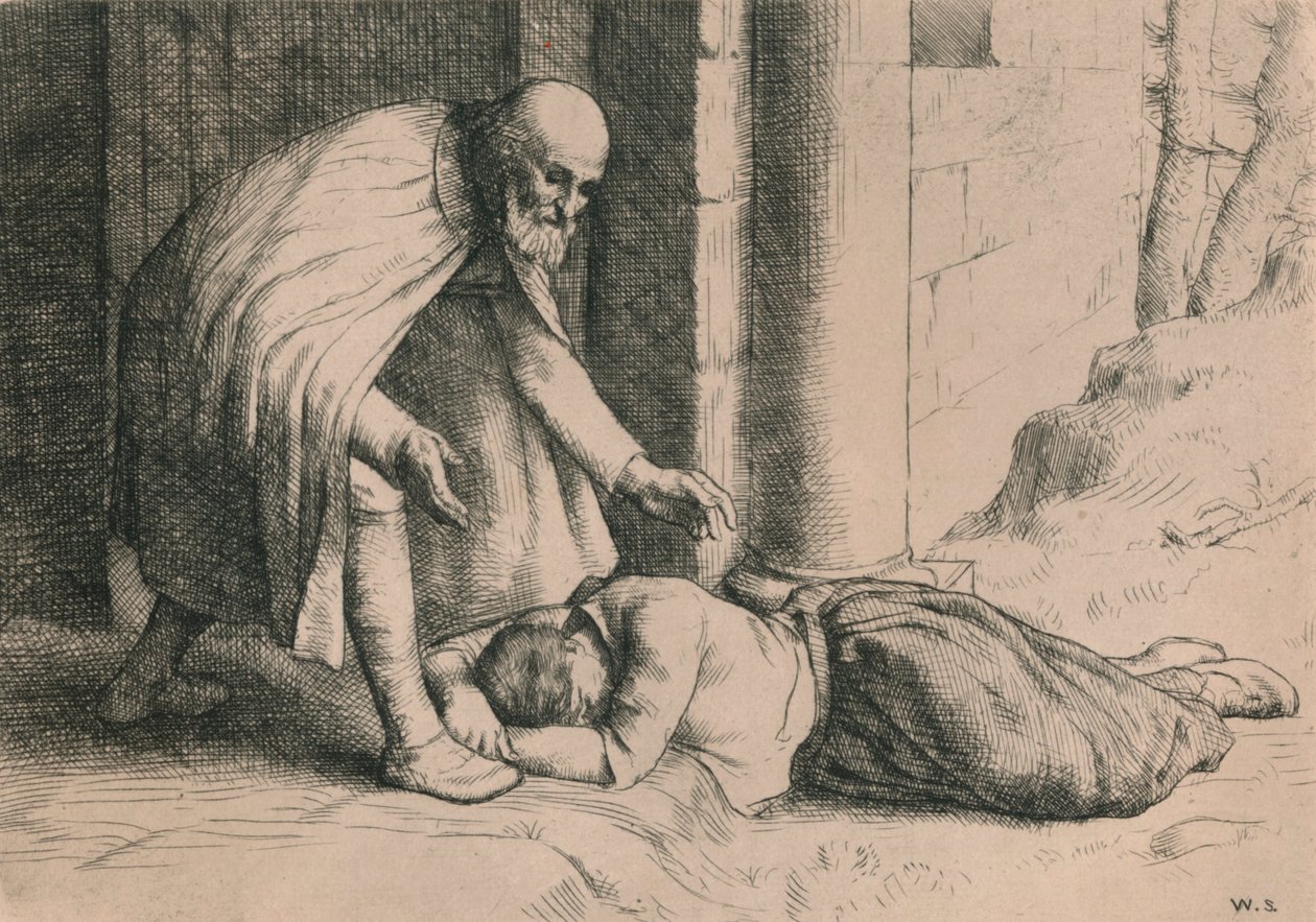 La Misericordia sviene davanti al cancello, c1916 da William Strang