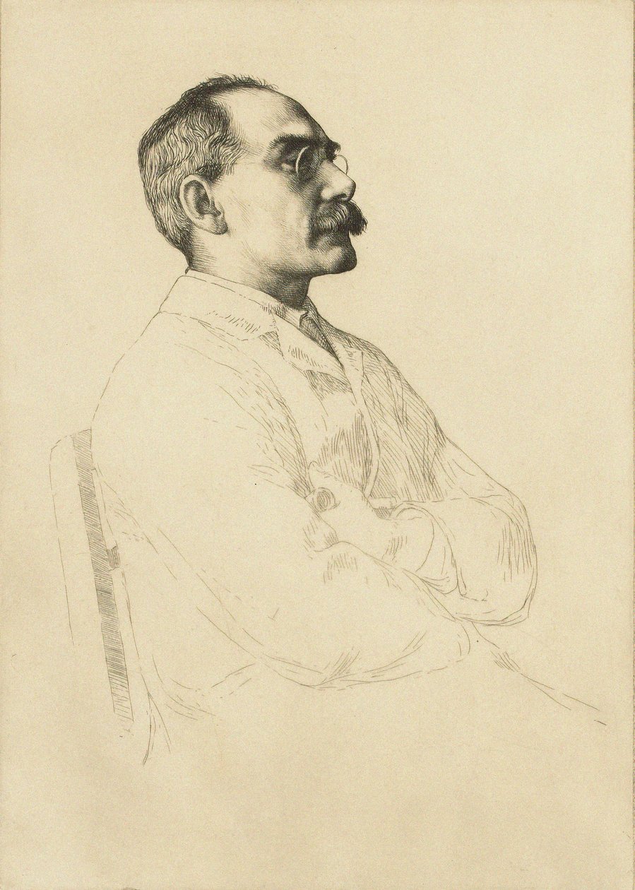 Ritratto di Rudyard Kipling da William Strang