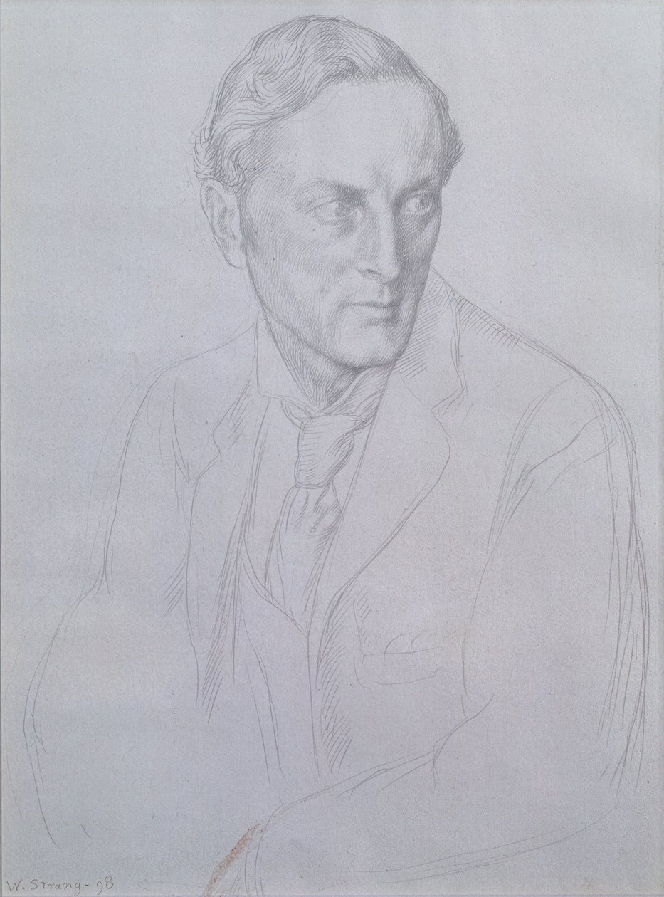 Ritratto di Sir Henry John Newbolt (1862-1938) poeta da William Strang