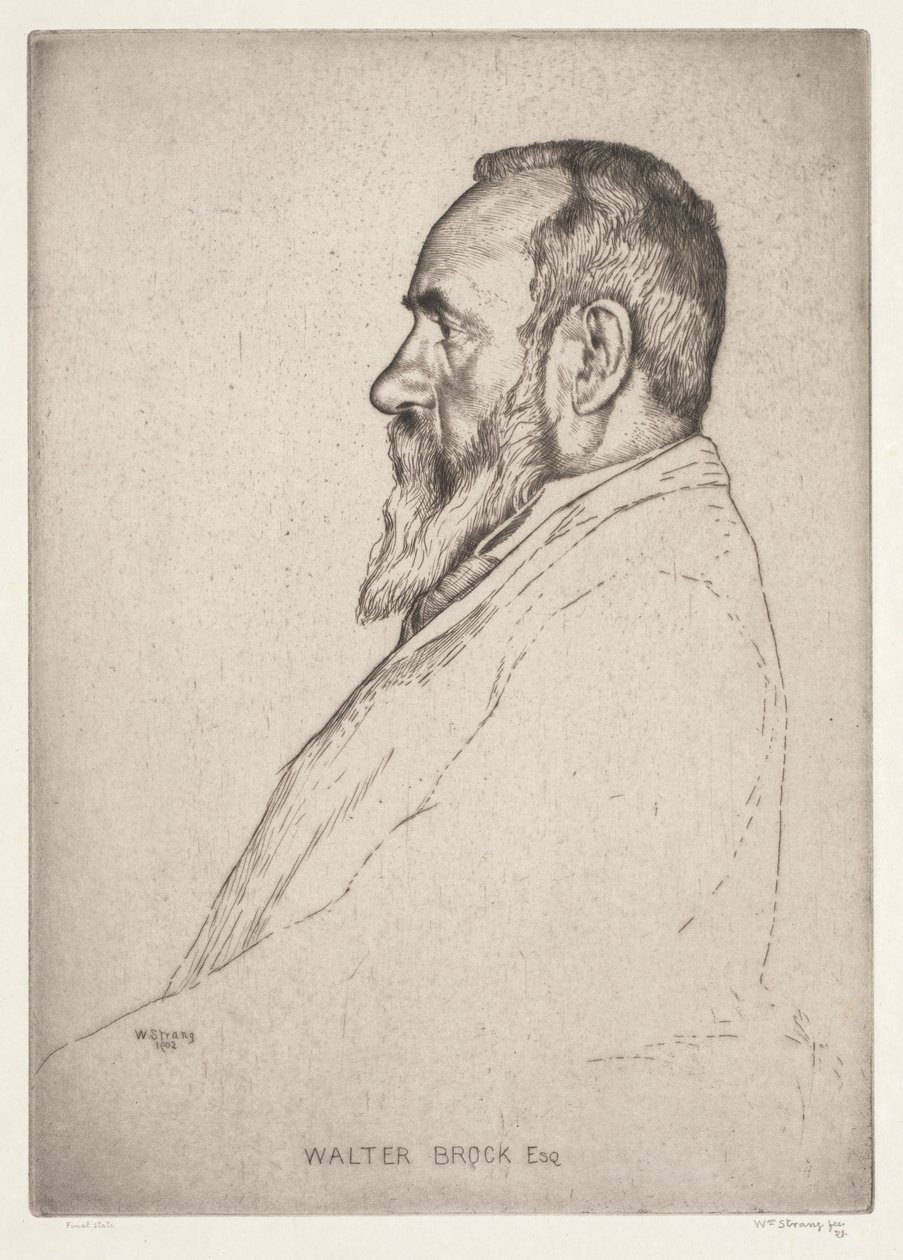 Ritratto di Walter Brock da William Strang