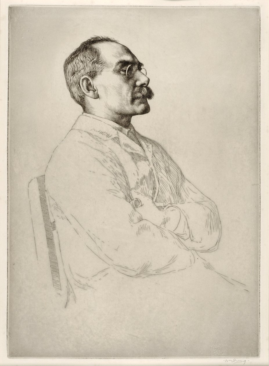 Rudyard Kipling (1865 - 1936), pub. 1898 da William Strang