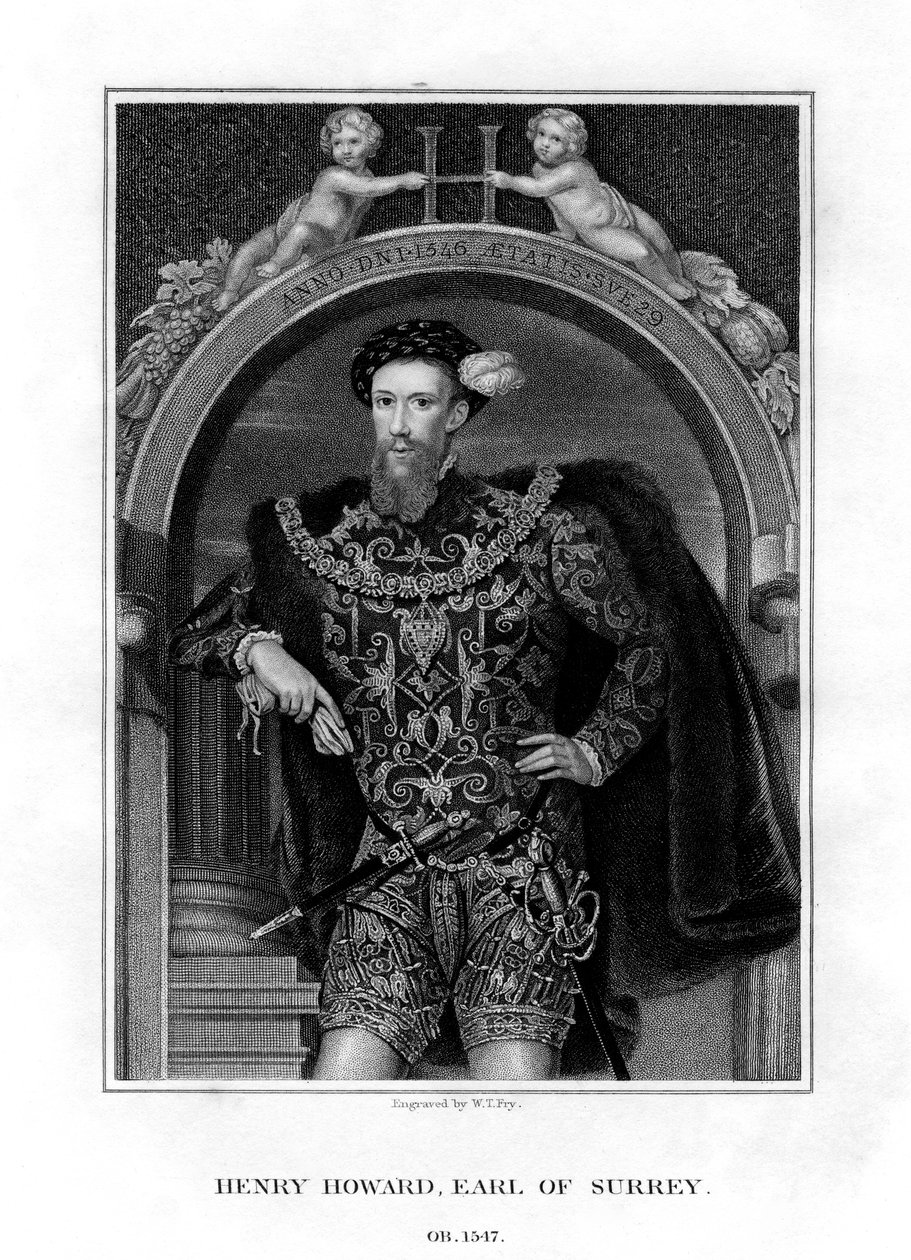 Henry Howard, Conte di Surrey, aristocratico e poeta inglese da William Thomas Fry
