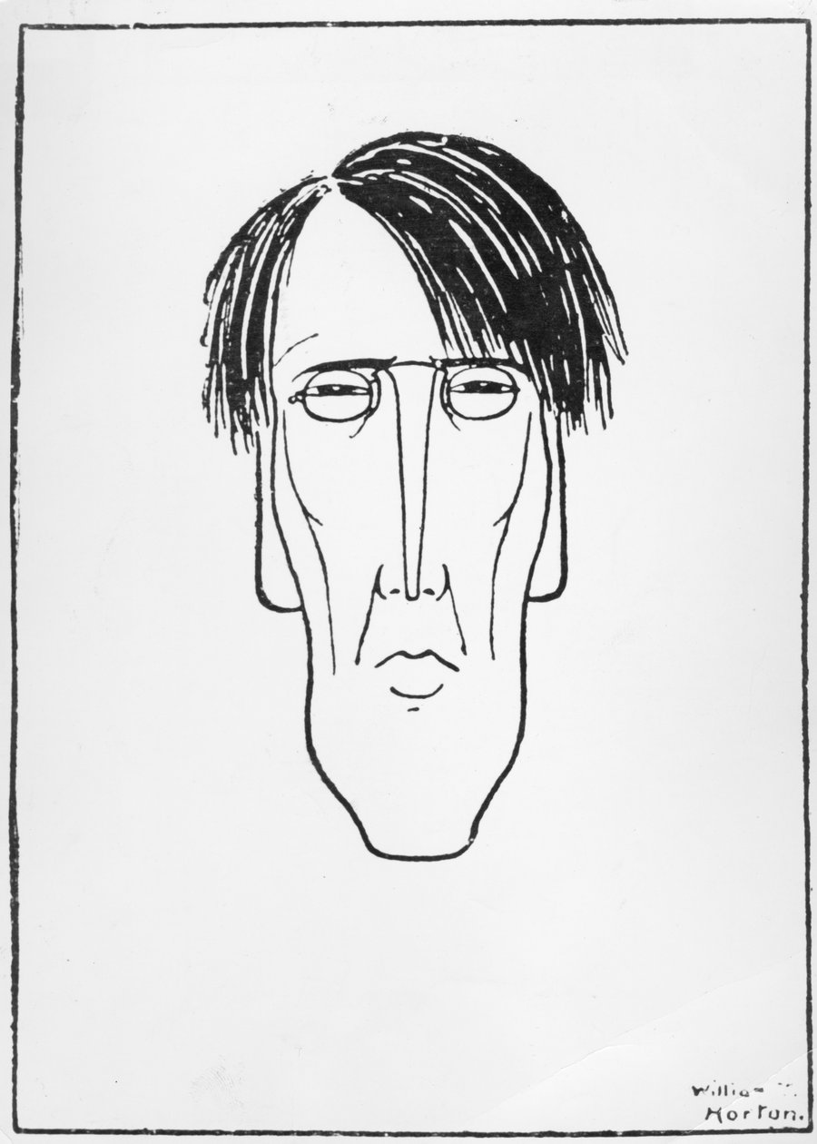 Caricatura di W.B. Yeats, 1898 da William Thomas Horton