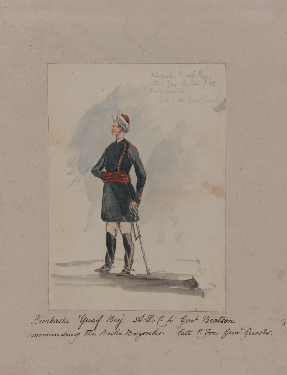 Bimbashi Yusuf Bey A.D.C. al Genl. Beatson comandante dei Bashi Bazouks da William Thomas Markham