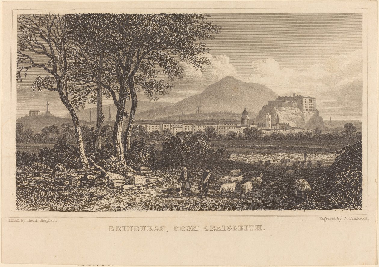 Edimburgo, da Craigleith da William Tombleson after Thomas Hosmer Shepherd