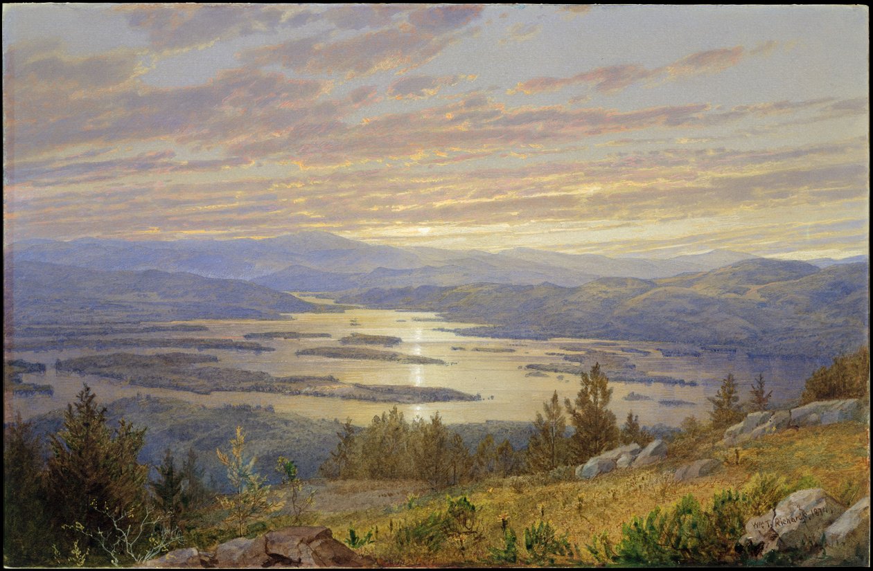 Il lago Squam da Red Hill da William Trost Richards