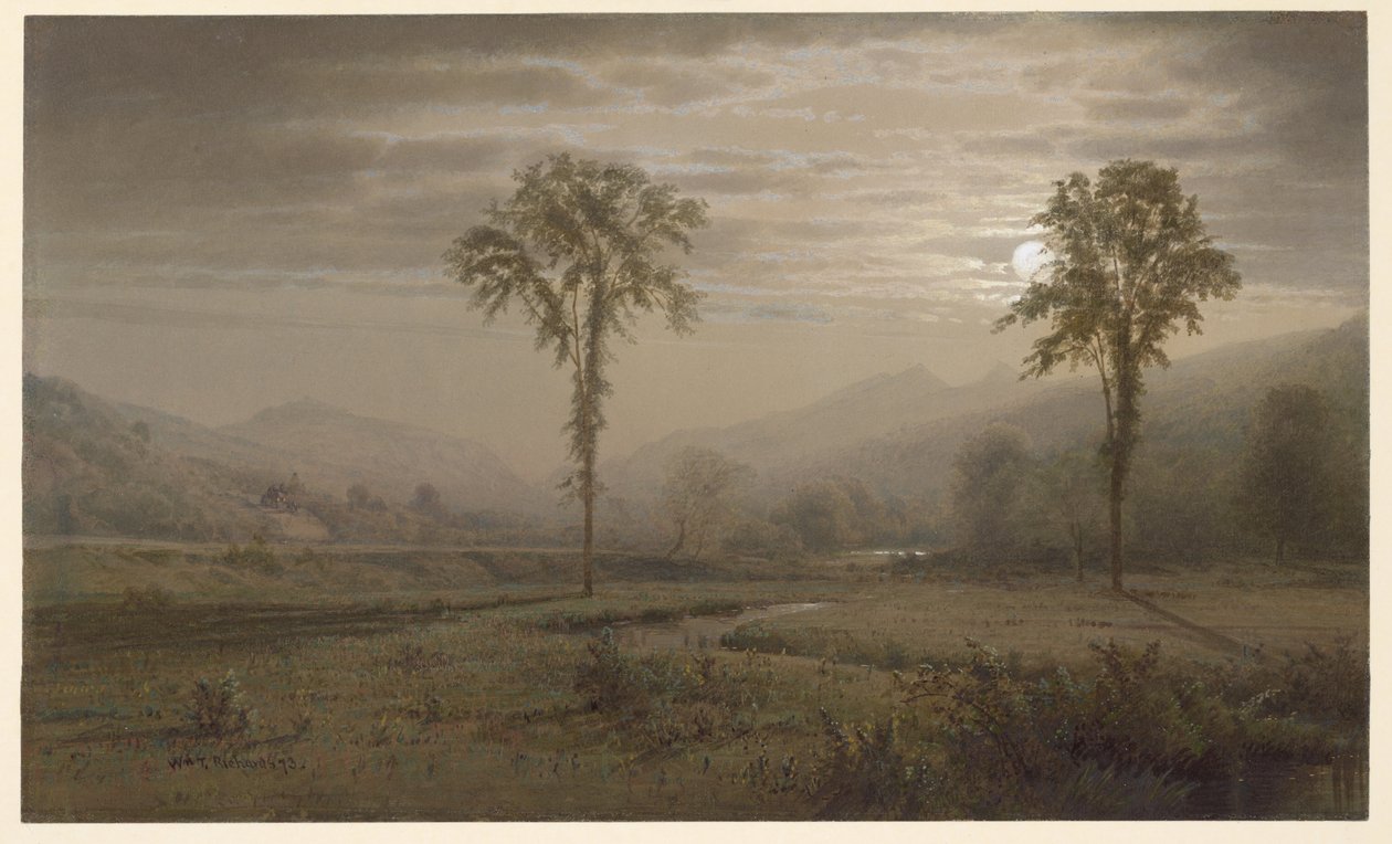 Chiaro di luna sul Monte Lafayette, New Hampshire da William Trost Richards