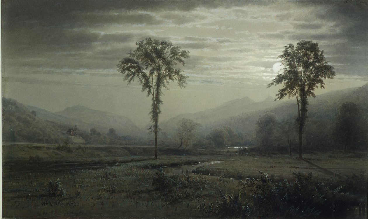 Luce della luna sul Monte Lafayette, New Hampshire da William Trost Richards