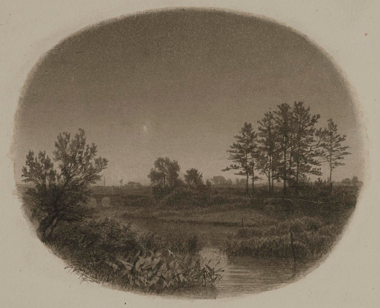 Paesaggio fluviale con stella della sera da William Trost Richards